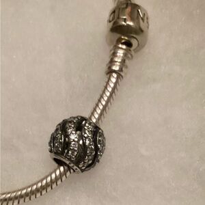 Pandora Retired Beaded Winter Whisp Swirl Charm